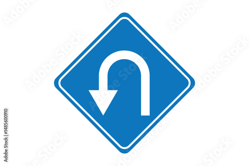 Free Download U-turn symbol and traffic sign vector illustration - GFXLoad