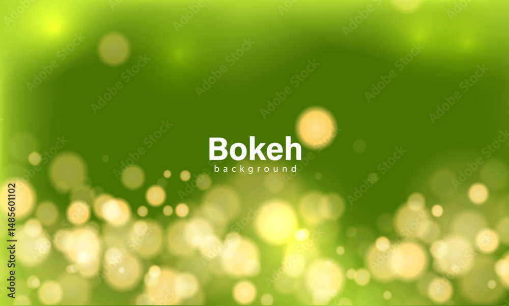 green bokeh background