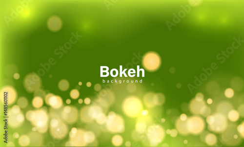 green bokeh background