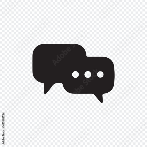 Blue Chat Bubble Icon - Communication and Messaging Symbol. phone app. vector illustration eps 10