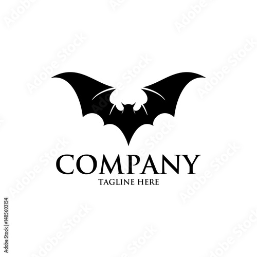 black bat wing company logo design