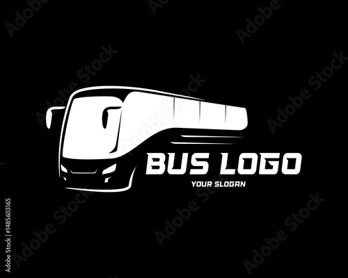 bus logo abstract design with black background