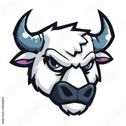 Cartoon Bull Heads in Different Expressions and Styles