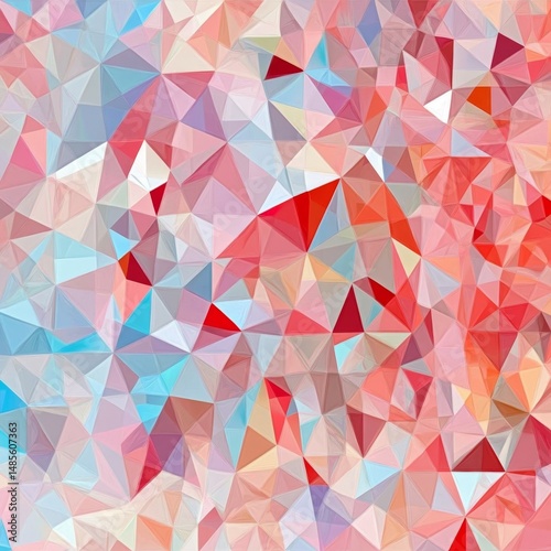 Geometric pattern in soft pastel colors featuring intricate triangular designs for modern decor and artistic displays