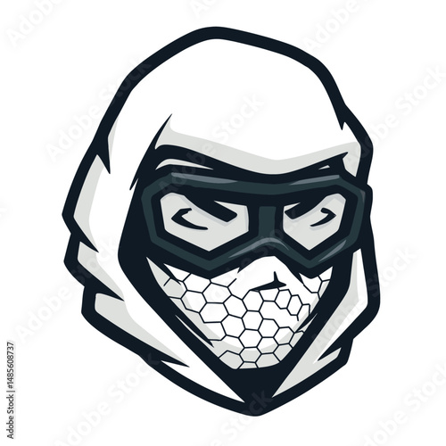 Stylish Characters in Hooded Masks with Unique Designs and Expressions