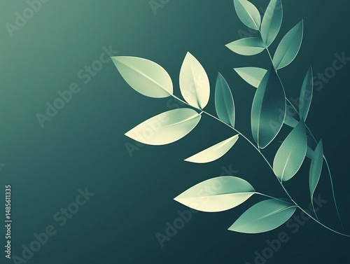 Teal Leaf Branch
