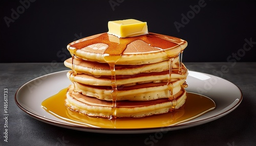 Wallpaper Mural Stack of Pancakes with Butter and Syrup Torontodigital.ca