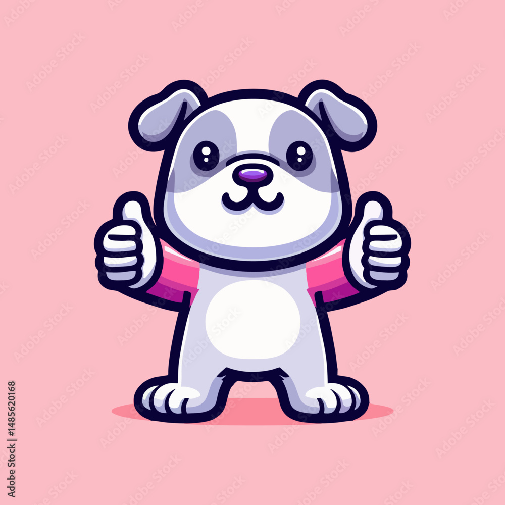 Obraz premium Modern Bulldog Mascot Vector Illustration Design with Cool Angry Character Head Badge for Gaming Club Esports Team Logo Emblem Sticker Print Merchandise and Commercial Use
