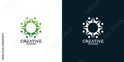 People Family logo design vector	