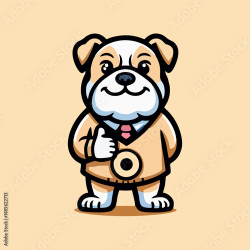Bulldog Mascot Logo Design for Team Gaming Identity Fierce Dog Illustration Animal Character Vector Strong Head Angry Tough Pet Club Wild Fighter Badge Modern Cool Vintage Digital Artwork