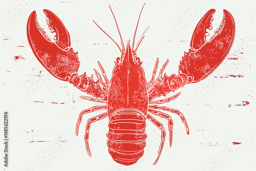 Vintage Lobster Illustration