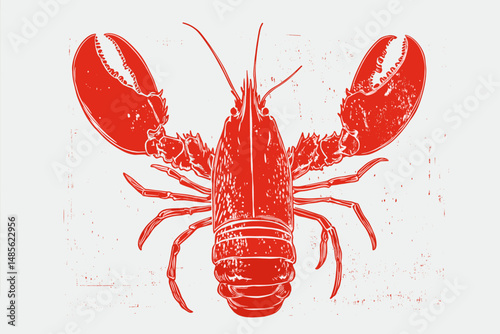 Vintage Lobster Illustration