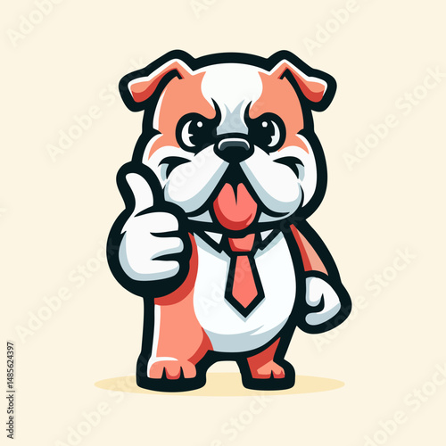 Bulldog Mascot Character Vector for Gaming Logo Illustration Animal Fierce Dog Head Aggressive Cartoon Angry Strong Fighter Pet Modern Team Badge Club Cool Vintage Digital Wild Icon