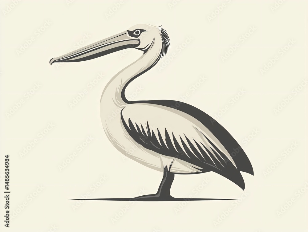 Obraz premium Pelican Bird Illustration