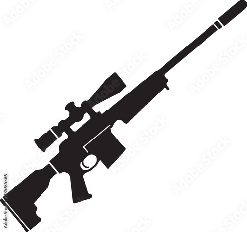vector illustration of a gun