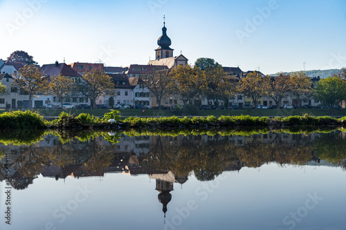 Stadtansicht von Marktheidenfeld am Flussufer