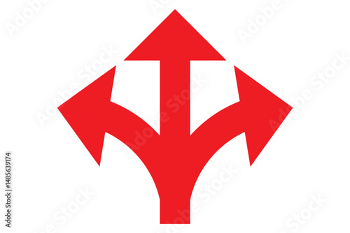 Trafic way icon isolated Road arrow Sketch print vector stock illustration