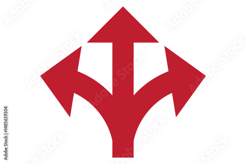 Trafic way icon isolated Road arrow Sketch print vector stock illustration