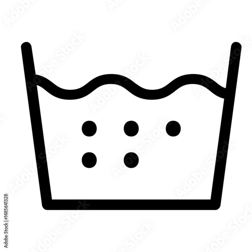 Laundry washing machine tag requirement icon element