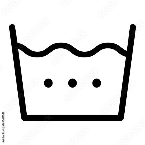 Laundry washing machine tag requirement icon element