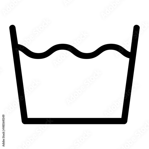 Laundry washing machine tag requirement icon element