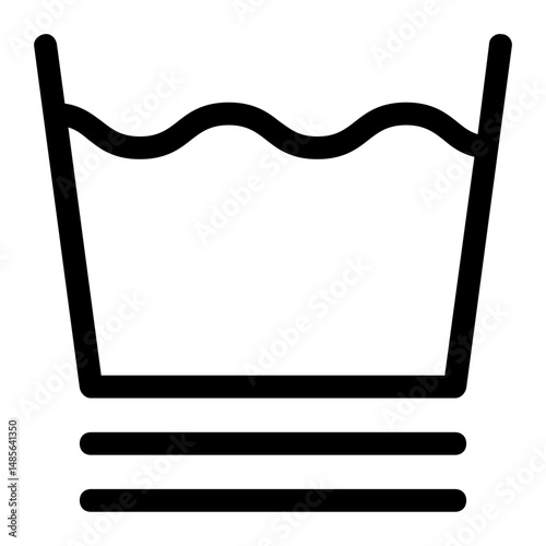 Laundry washing machine tag requirement icon element
