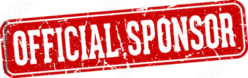 official sponsor rectangular sign. official sponsor stamp