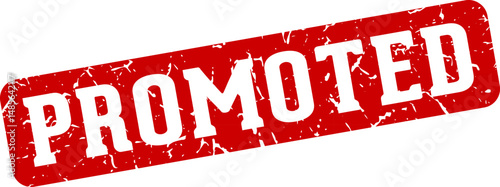 promoted rectangular sign. promoted stamp