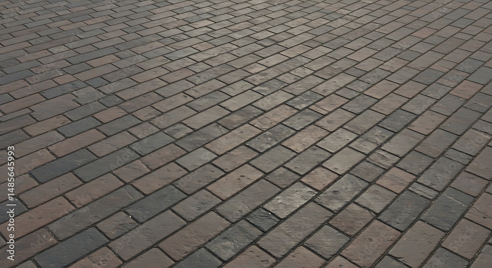 Detailed brick paving pattern
