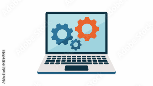 System Settings on a Laptop – Configuration Concept