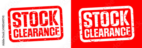 Stock clearance on rubber stamp