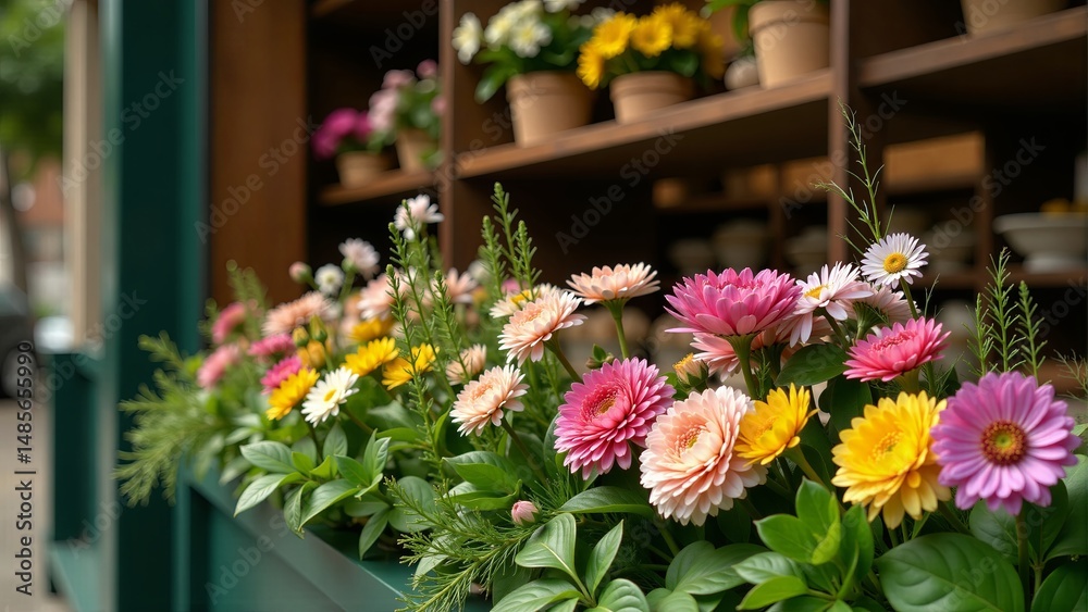 Flower Box Outside Shop- Close Up Flower Box Outside Shop- Close Up