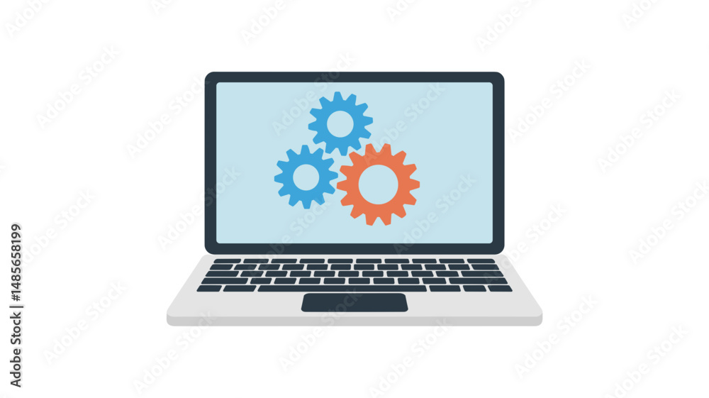 System Settings on a Laptop – Configuration Concept System Settings on a Laptop – Configuration Concept