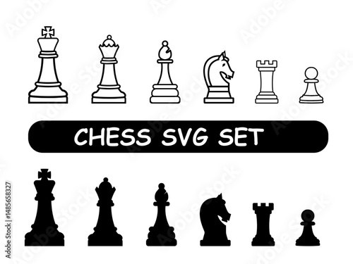 chess pieces vector illustration