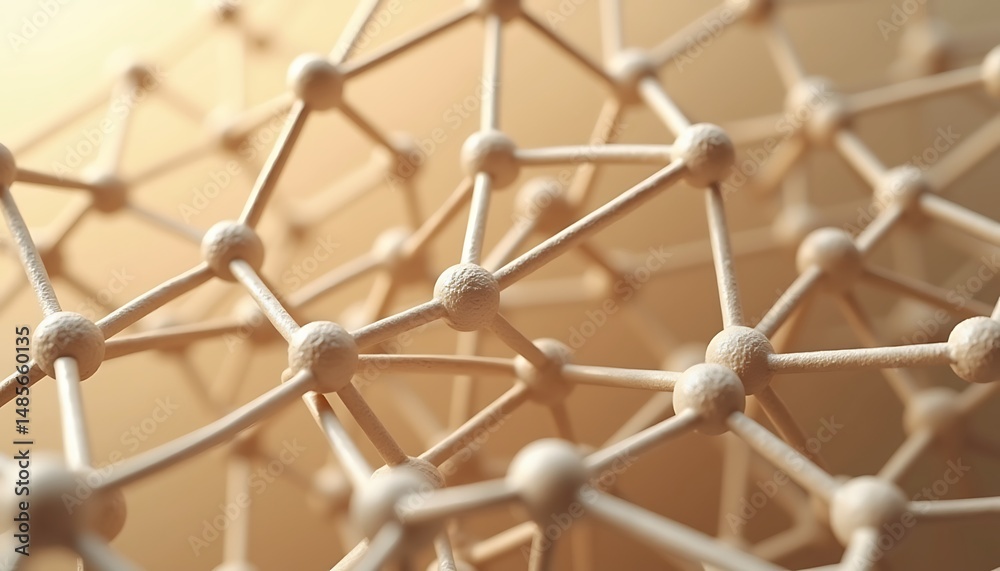 Fototapeta premium Abstract network connections molecular structure graphic