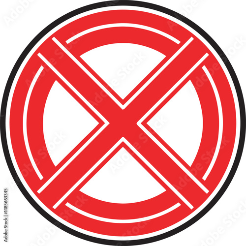 3d render of a forbidden sign Not allowed, no smoking, no entry
