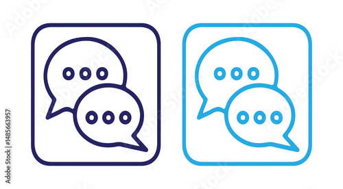 Message icon vector set features envelopes, notifications, and at symbols. Ideal for messaging apps, communication designs, and email icon .vector illustration eps 10