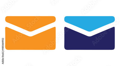 Message icon vector set features envelopes, notifications, and at symbols. Ideal for messaging apps, communication designs, and email icon .vector illustration eps 10