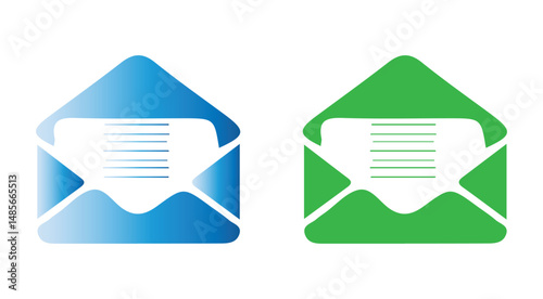 Message icon vector set features envelopes, notifications, and at symbols. Ideal for messaging apps, communication designs, and email icon .vector illustration eps 10