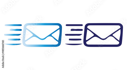 Message icon vector set features envelopes, notifications, and at symbols. Ideal for messaging apps, communication designs, and email icon .vector illustration eps 10