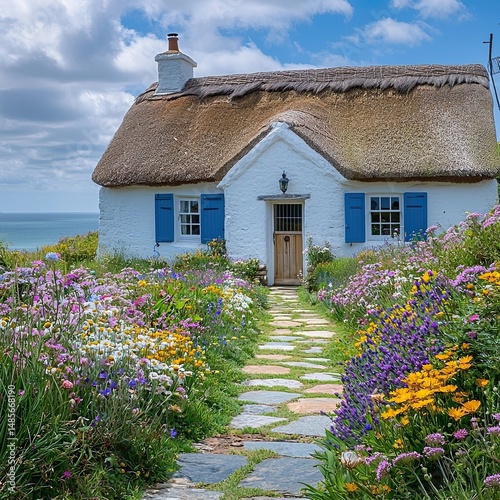 whitewashed cottage exterior in cornwall 