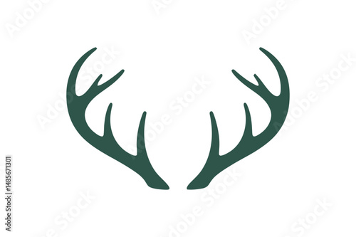 Deer antlers illustration forest animal wildlife