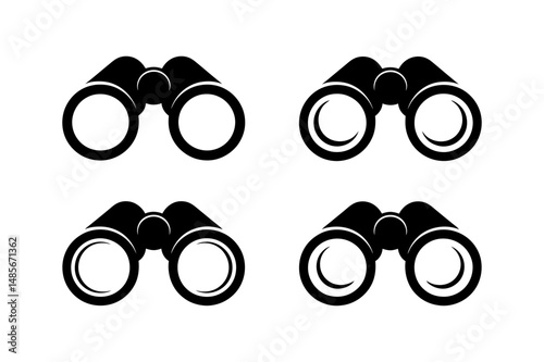 Binoculars optical instrument search vector image