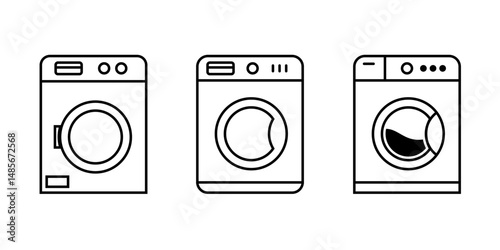 Washing machine icon design template. Trendy style, vector eps 10