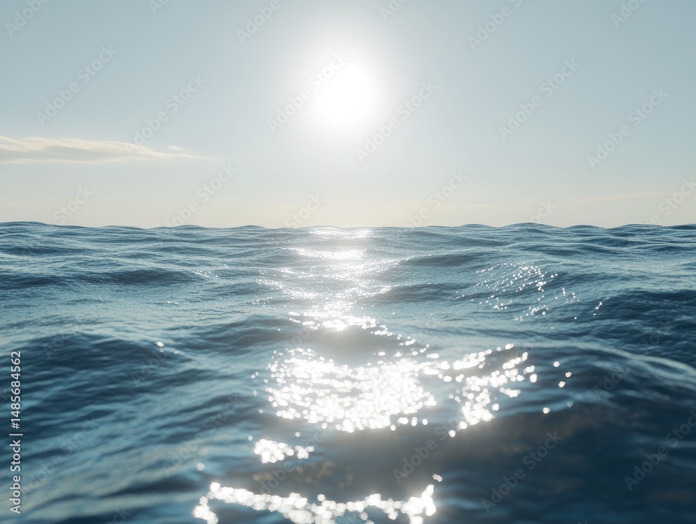 Fototapeta premium Sunlit ocean waves