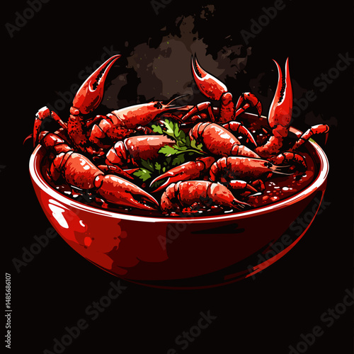 Steaming Seafood Feast with Cilantro