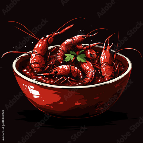 Steaming Seafood Feast with Cilantro