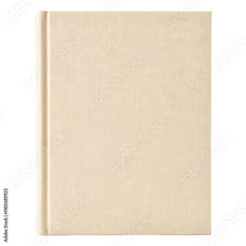 A Blank Beige Linen-Covered Book Ready for Your Story