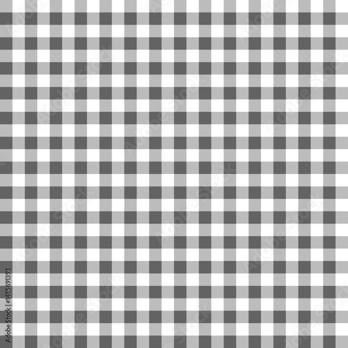 Gray Gingham Plaid Checker Seamless Pattern Decorative Background Vector Illustration