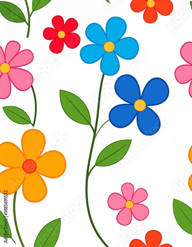 seamless background with flowers